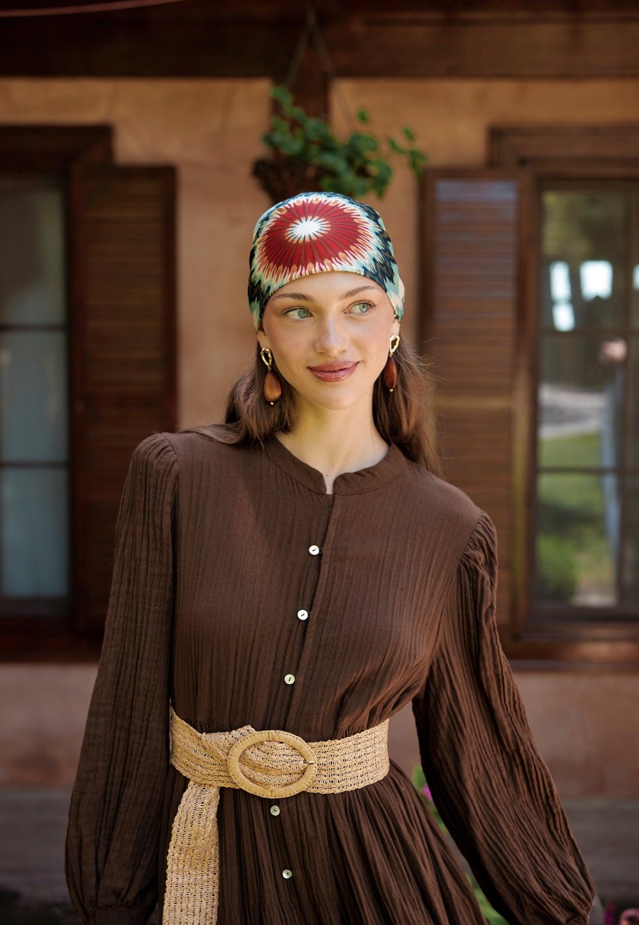 MÜSLİN ELBİSE - KAHVERENGİ - Tailor's Room