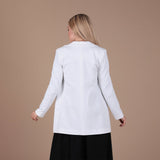 White Button Up Blazer blazers Lassiva Collection 